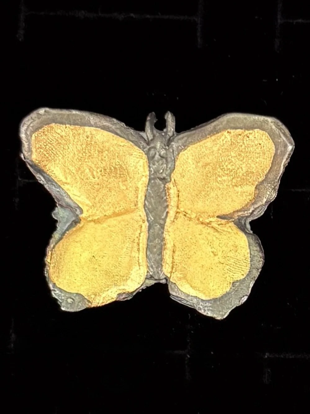 Vintage Butterfly Brooch Ballou Back Gold Silvertone Figural Estate Pin
